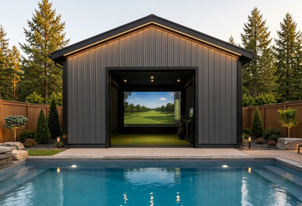 Your backyard. A complete simulator building.